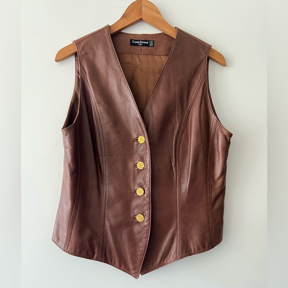 Louis Feraud Leather Vest